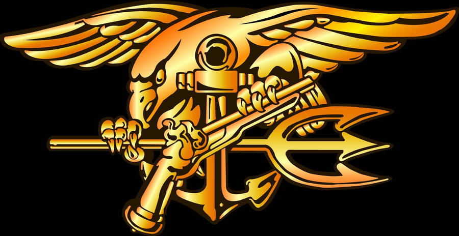 Golden Indian Army Logo Gleaming Wallpaper