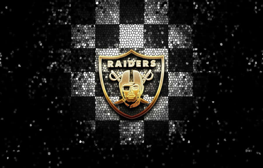 Golden Raiders Logo On Dispersing Checkers Wallpaper