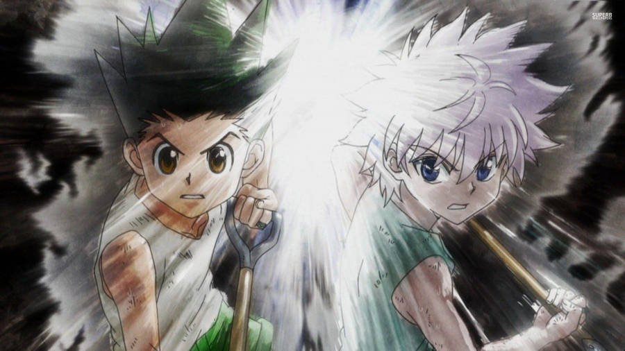 Gon Freecss Killua Digging Wallpaper