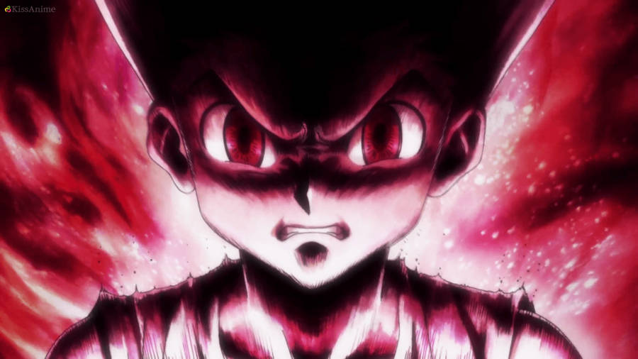 Gon Freecss Red Glowing Aura Wallpaper