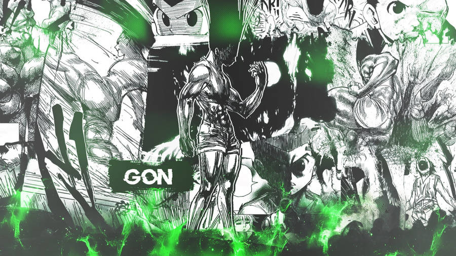 Gon Manga Green Fanart Wallpaper