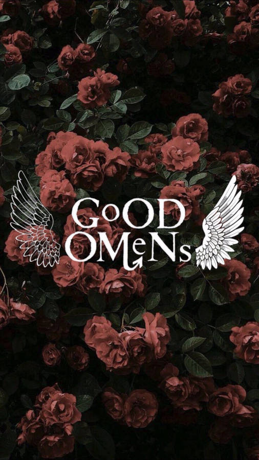 Good Omens Floral Poster Wallpaper