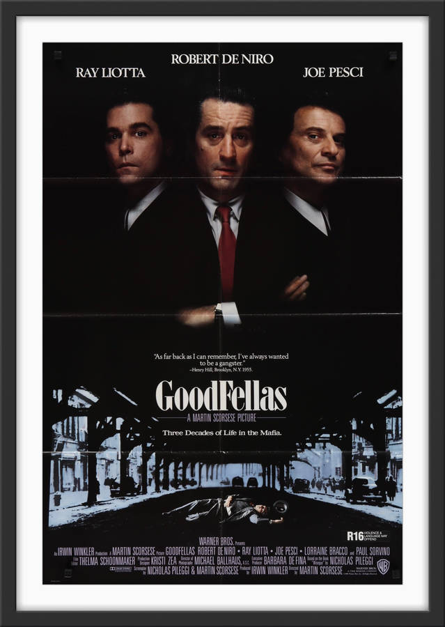 Goodfellas Film Poster Plaque Wallpaper