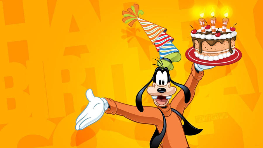Goofy Birthday Cake Wallpaper
