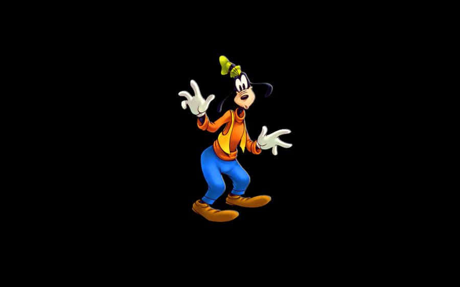 Goofy Black Background Disney Wallpaper Wallpaper