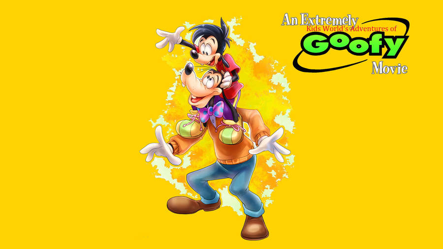 Goofy Carrying His Son Max Wallpaper