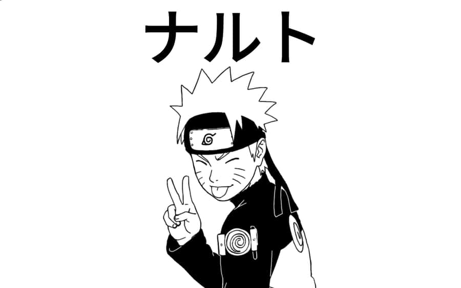 Goofy Naruto White Wallpaper