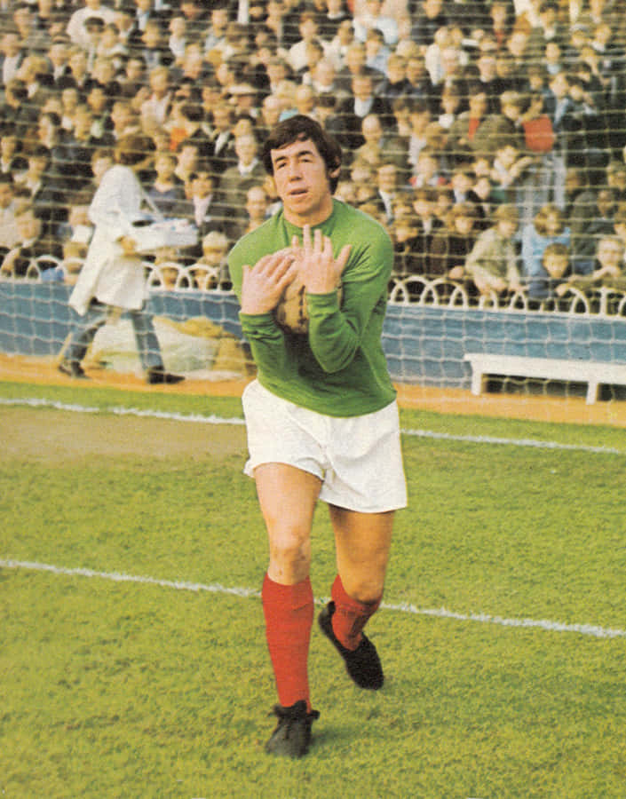Gordon Banks Hugs The Ball Wallpaper