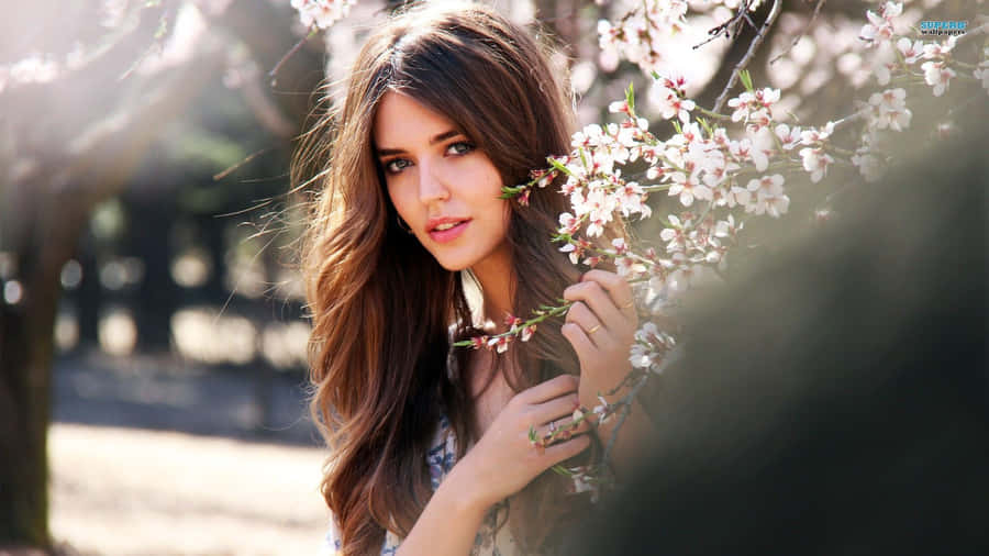 Gorgeous Girl Enjoying A Sunny Day Wallpaper