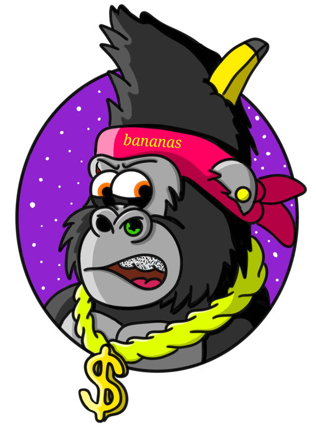 Gorilla Gangster Cartoon Wallpaper