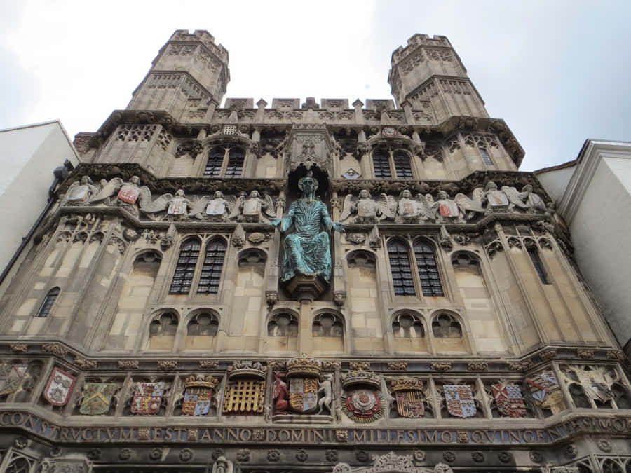 Gothic Christ Church Gate Of Canterbury Cathedral Wallpaper