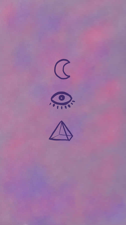 Gothic Pastel Pyramid Wallpaper