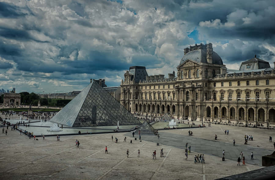 Gothic Style Louvre Museum Wallpaper