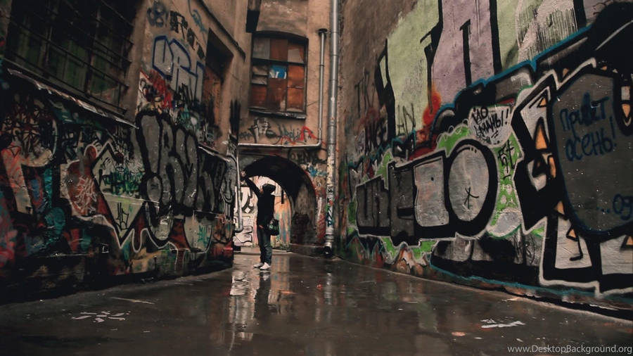 Graffiti Alley Urban Art Wallpaper