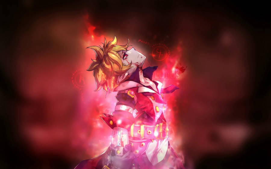 Grand Chase Lupus Pink Flames Wallpaper