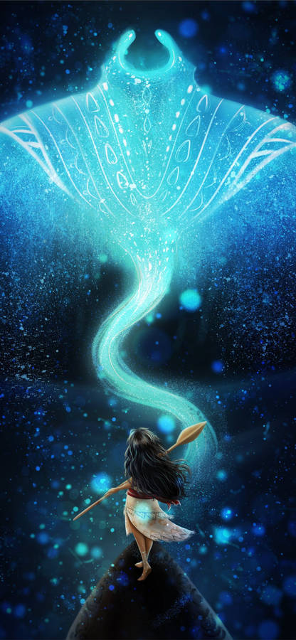Grandma Tala Manta Ray Moana 4k Wallpaper