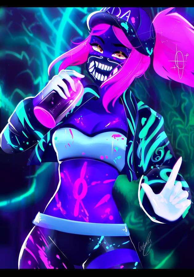 Graphic Art Lol Kda Akali Wallpaper