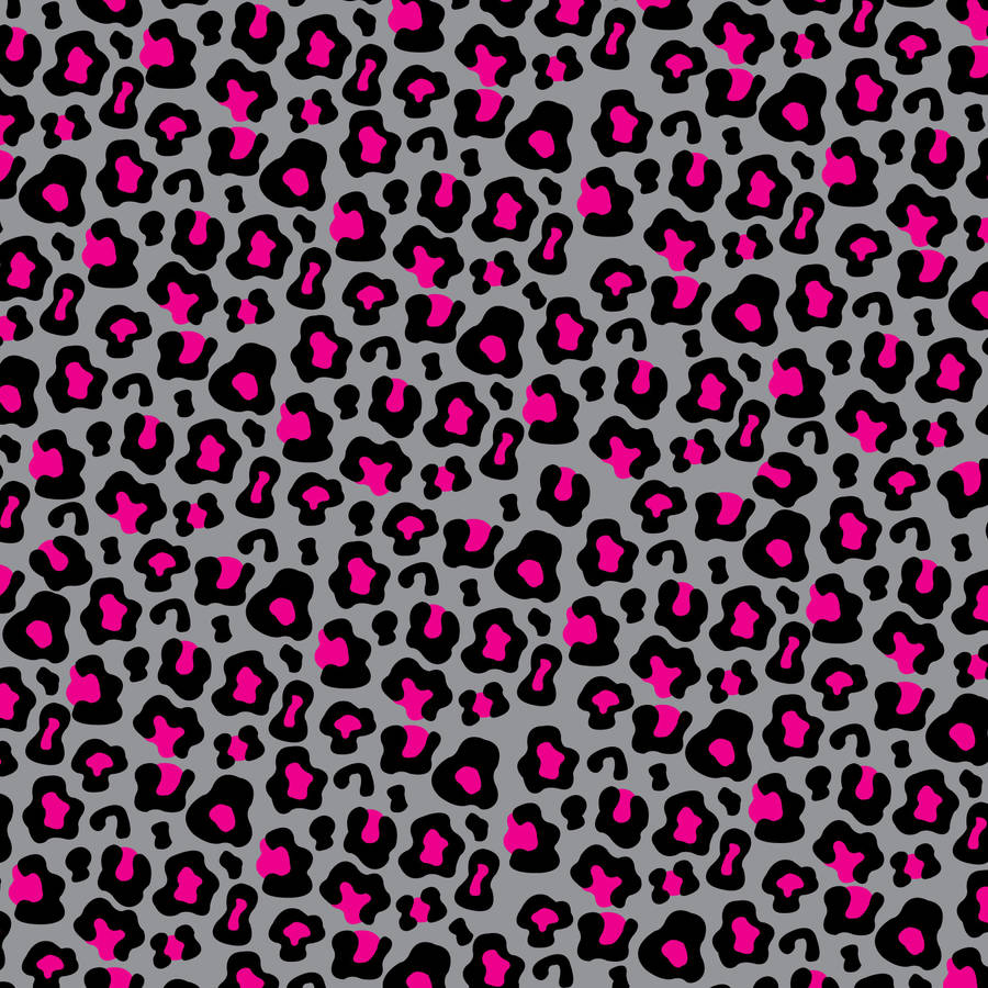 Gray And Pink Leopard Print Wallpaper