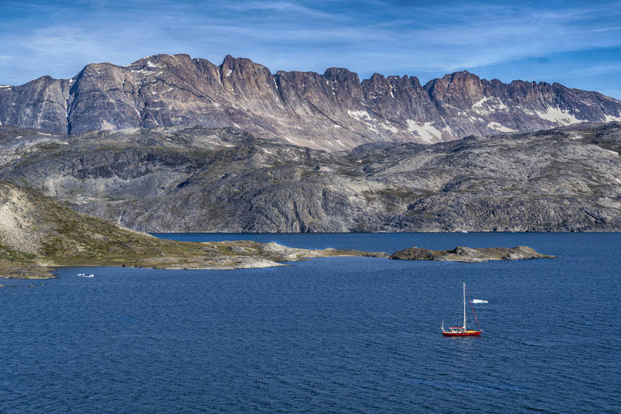 Gray Mountains Greenland Sea Wallpaper