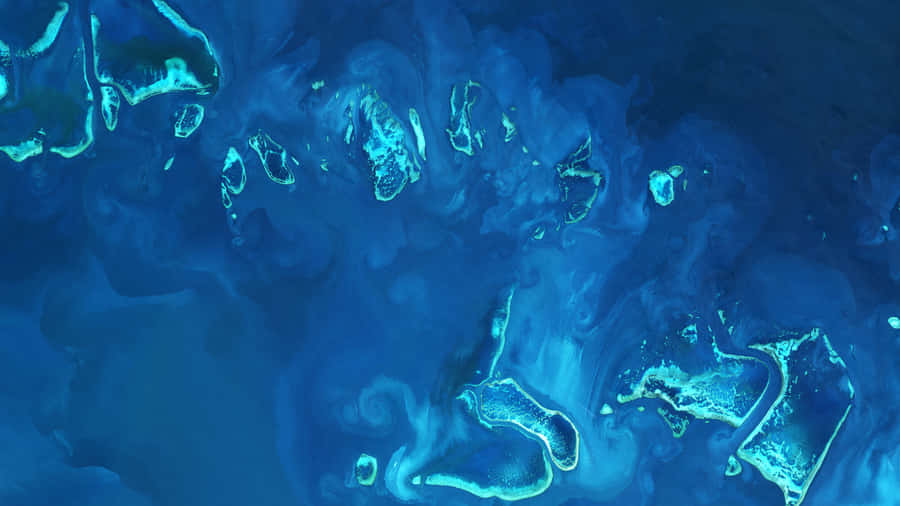 Great Barrier Reef Satellite View Wallpaper