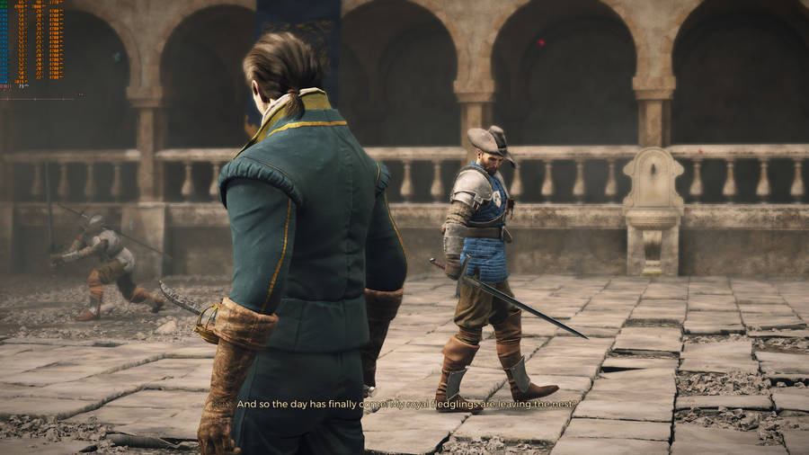 Greedfall Two Fighting Characters Wallpaper