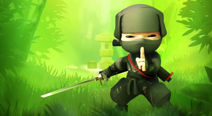 Green Anime Ninja With A Katana Wallpaper