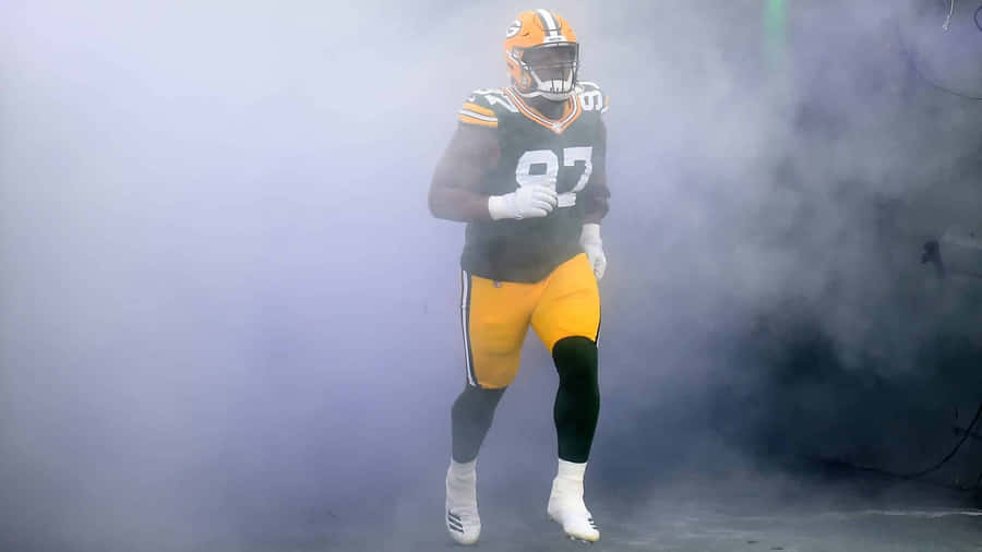 Green Bay Packers Kenny Clark Entrance In Lambeau Field Wallpaper