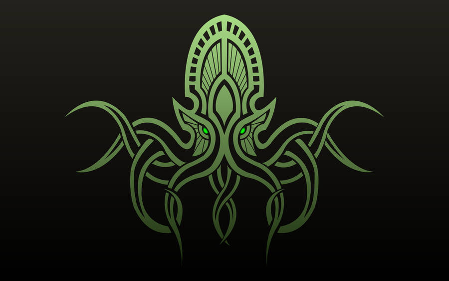 Green Cthulhu Octopus Wallpaper