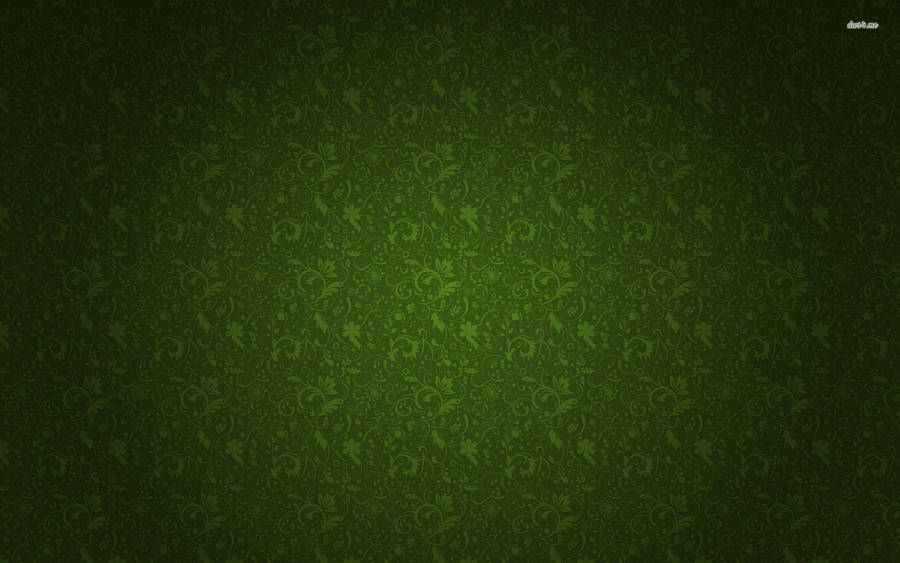Green Floral Deep Green Wallpaper
