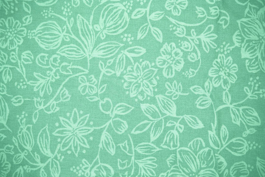 Green Floral Mint Wallpaper
