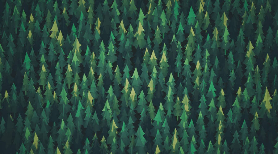 Green Forest Vector Art Wallpaper