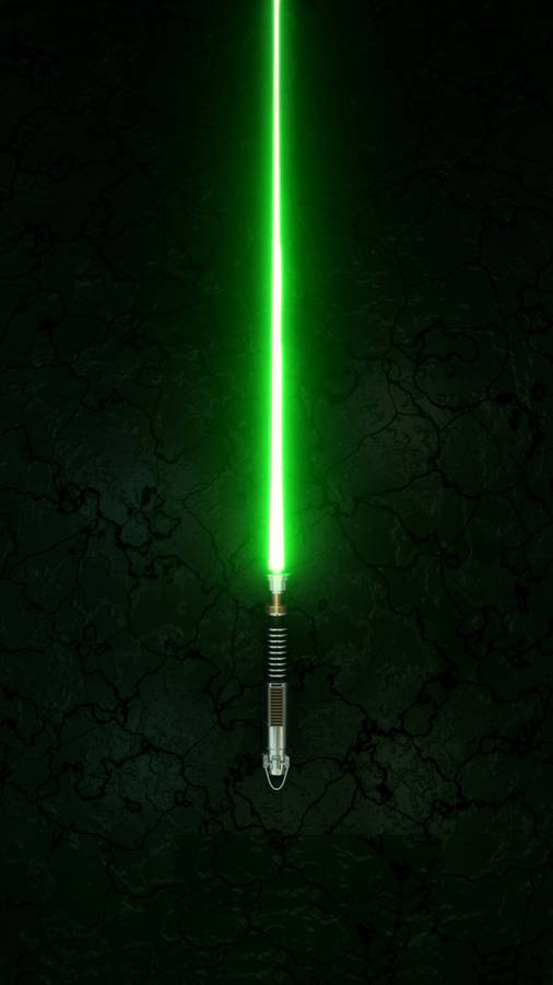 Green Lightsaber In Star Wars Cell Phone Wallpaper
