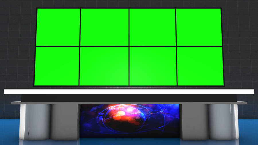 Green Screen Panels In Media Production Studio Wallpaper