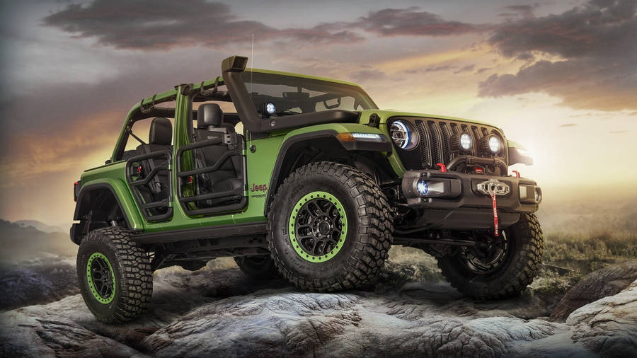 Green Thar 4k Jeep Wallpaper