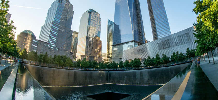 Ground Zero Reflecting Pools Dusk Wallpaper