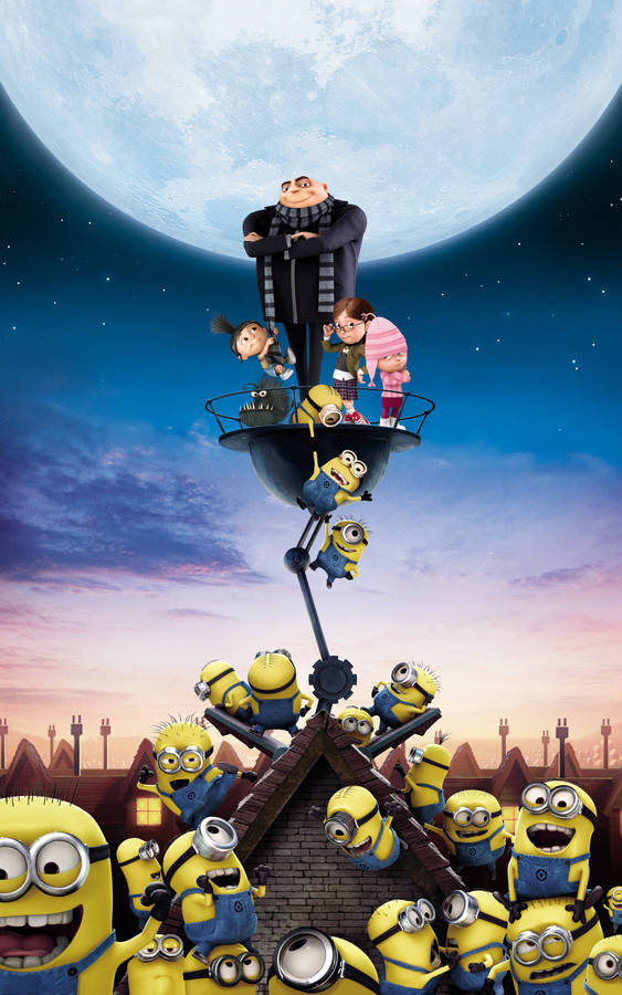 Gru Girls And Minions Wallpaper