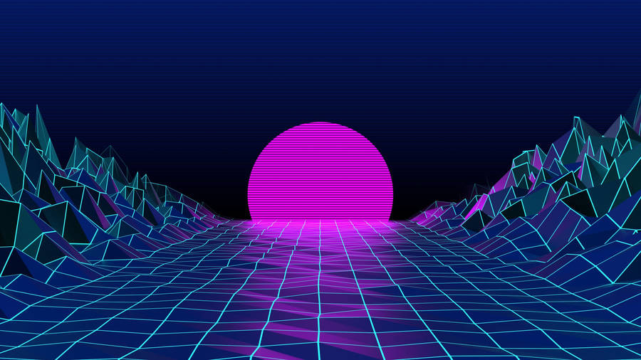 Grunge Aesthetic Pink Moon Vaporwave Wallpaper