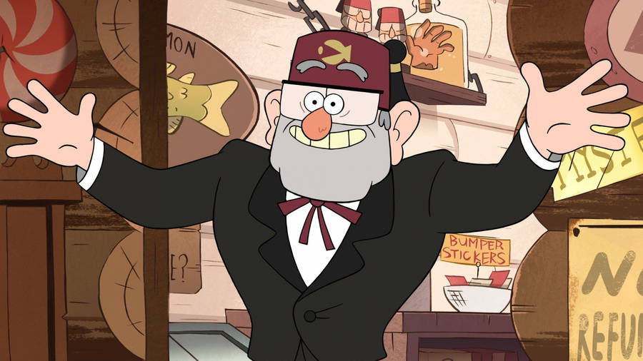 Grunkle Stan In Store Wallpaper