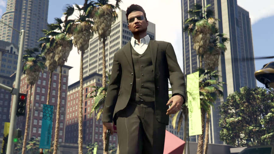 Gta Online With A Dapper Guy Wallpaper