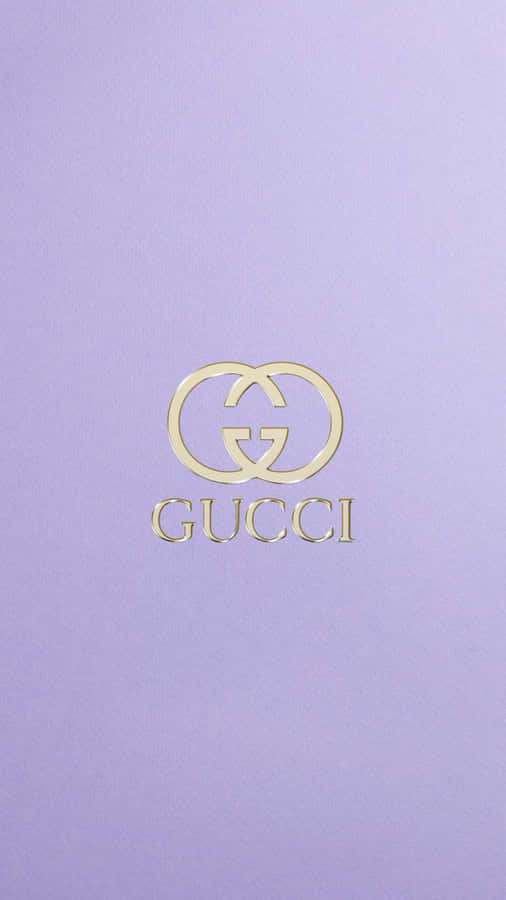 Gucci Logo On A Purple Background Wallpaper