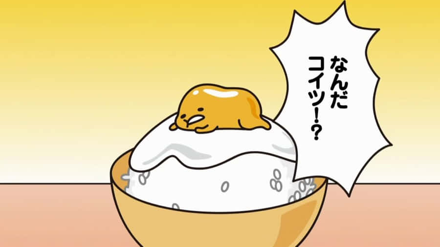 Gudetama Themed Computer For Fun And Entertainment Wallpaper