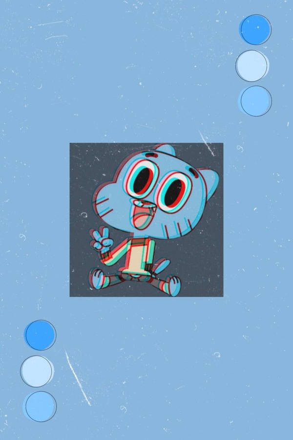 Gumball Minimalist Blue Aesthetic Wallpaper
