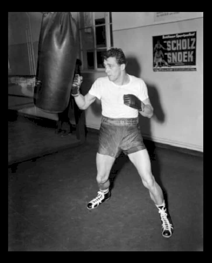 Gustav Scholz With A Punching Bag Wallpaper