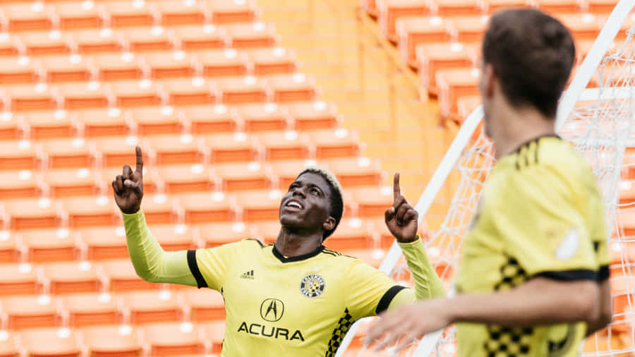 Gyasi Zardes Of Columbus Crew Points Up Wallpaper