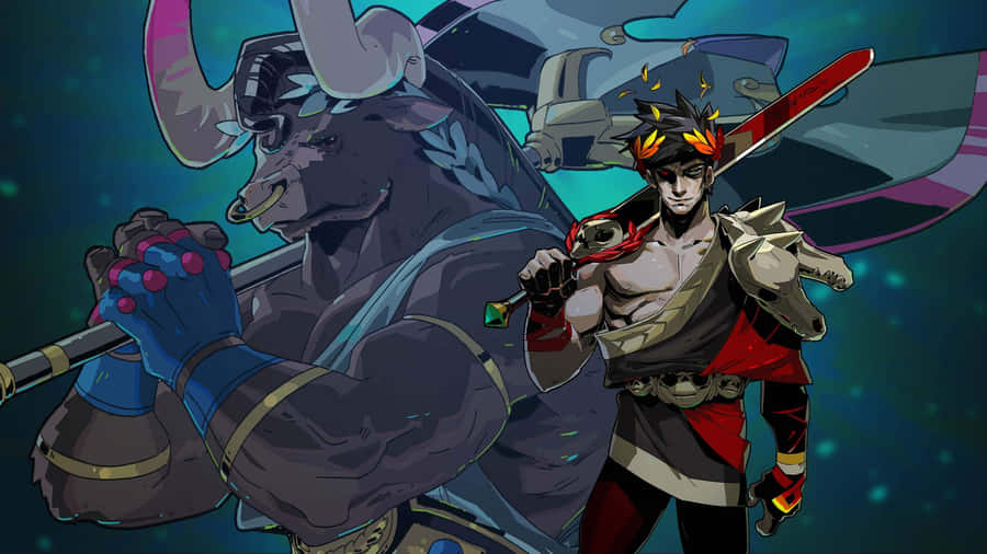 Hades Game Art Zagreusand Minotaur Wallpaper
