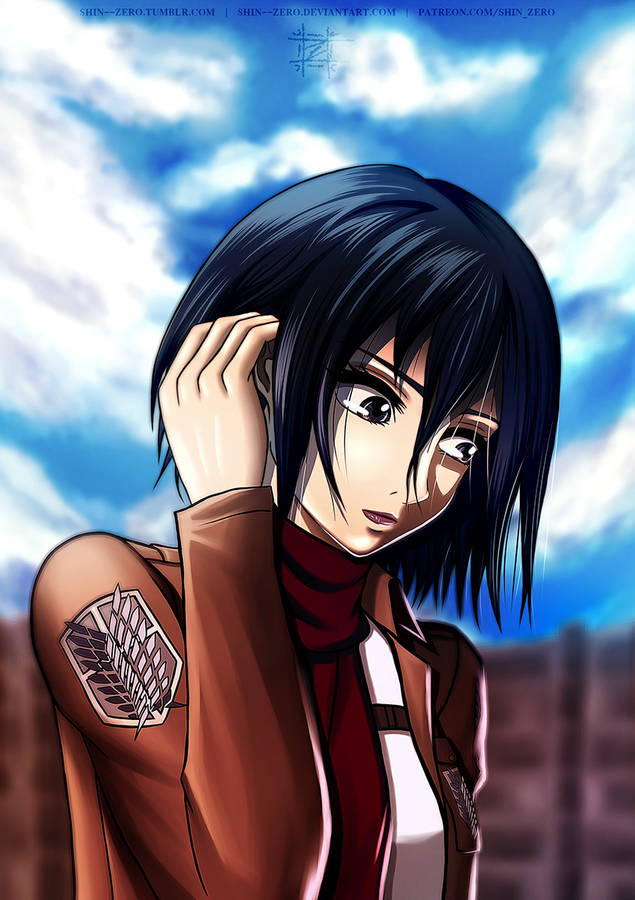 Hair Behind Ear Mikasa Cute Wallpaper