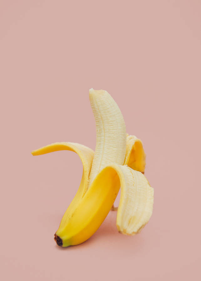 Half Peeled Banana Fruit Wallpaper
