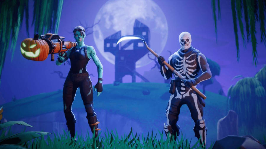 Halloween Og Fortnite Skins Wallpaper