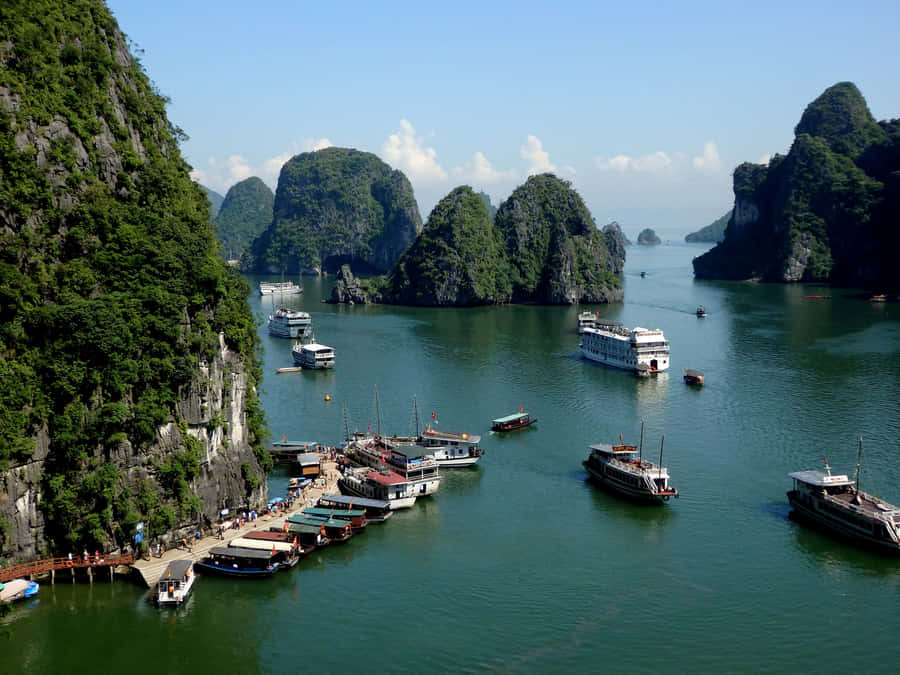 Halong Bay In Vietnam Southeast Asia Wallpaper