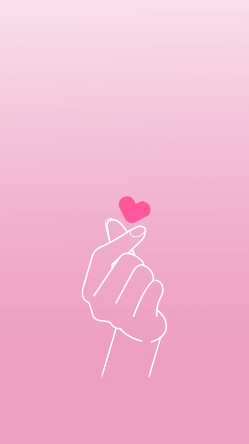 Hand Heart Outline Wallpaper